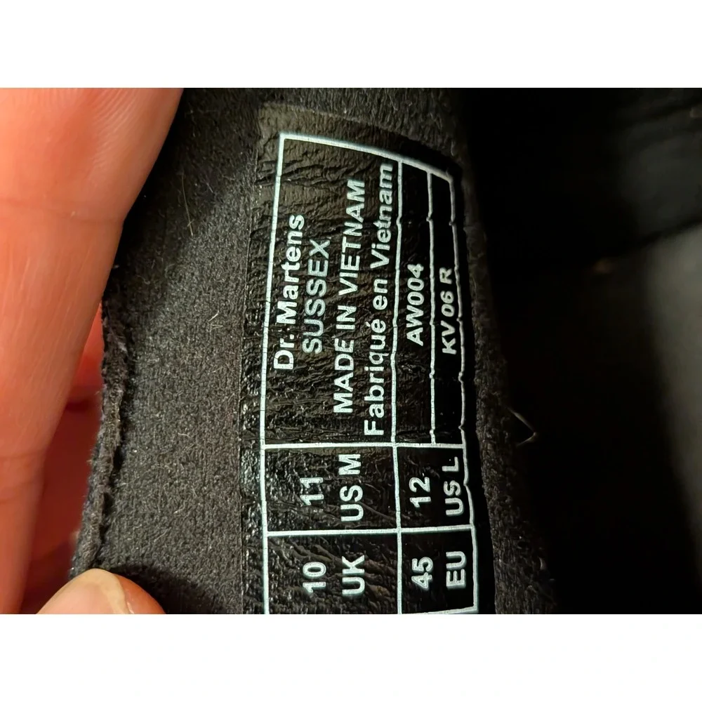 Dr. Martens Sussex Black Pebbled Leather Chukka Boots Mens 11 Industrial AW004